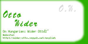 otto wider business card